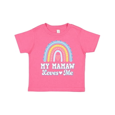 Inktastic My Mamaw Loves Me Girls Retro Rainbow Girls Toddler T-Shirt