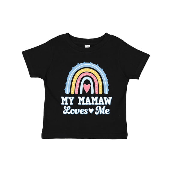 Inktastic My Mamaw Loves Me Girls Retro Rainbow Girls Toddler T-Shirt