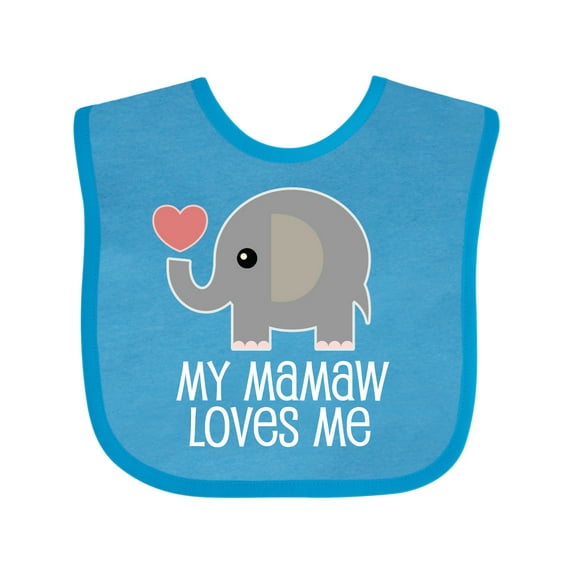 Inktastic My Mamaw Loves Me Grandkids Boys or Girls Baby Bib