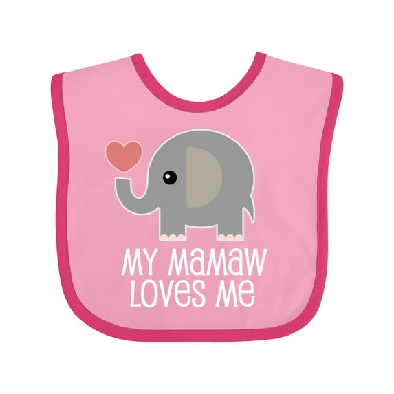 Inktastic My Mamaw Loves Me Grandkids Boys or Girls Baby Bib