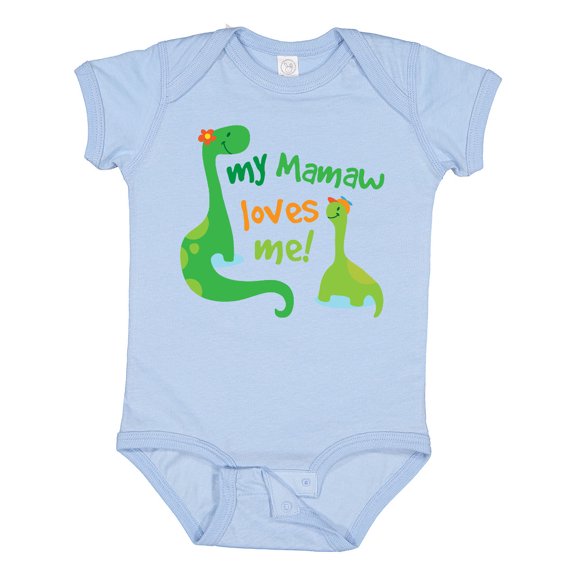 Inktastic My Mamaw Loves Me Grandson Boys Baby Bodysuit