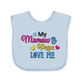 thumbnail image 1 of Inktastic My Mamaw and Papa Love Me with Hearts Boys or Girls Baby Bib, 1 of 4