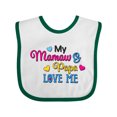 thumbnail image 1 of Inktastic My Mamaw and Papa Love Me with Hearts Boys or Girls Baby Bib, 1 of 4