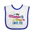 thumbnail image 1 of Inktastic My Mamaw and Papa Love Me with Hearts Boys or Girls Baby Bib, 1 of 4