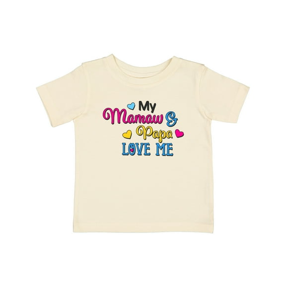Inktastic My Mamaw and Papa Love Me with Hearts Boys or Girls Baby T-Shirt