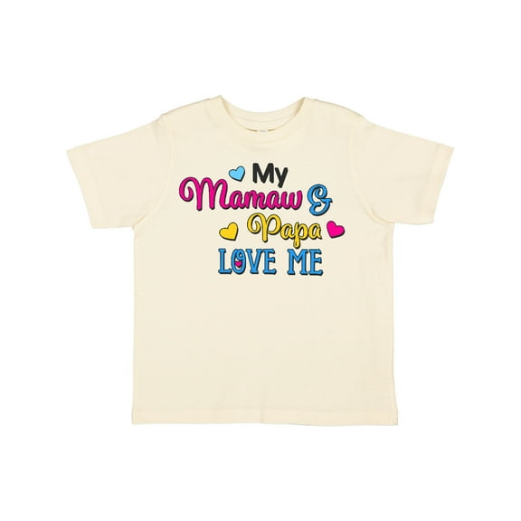 Inktastic My Mamaw and Papa Love Me with Hearts Boys or Girls Toddler T-Shirt