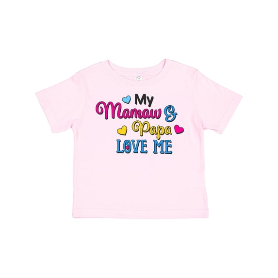 Inktastic My Mamaw and Papa Love Me with Hearts Boys or Girls Toddler T-Shirt