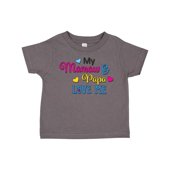 Inktastic My Mamaw and Papa Love Me with Hearts Boys or Girls Toddler T-Shirt