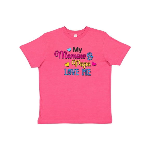 Inktastic My Mamaw and Papa Love me with Hearts Youth T-Shirt
