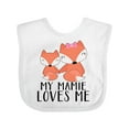 thumbnail image 1 of Inktastic My Mamie Loves Me Boys or Girls Baby Bib, 1 of 4