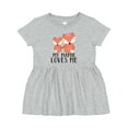 thumbnail image 1 of Inktastic My Mamie Loves Me Girls Baby Dress, 1 of 5