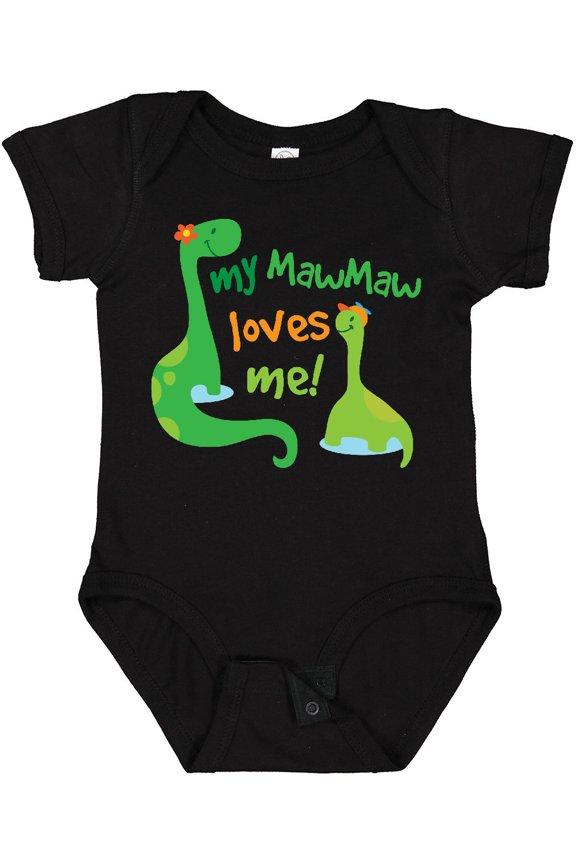 My MawMaw Loves Me Grandson Boys Baby Bodysuit