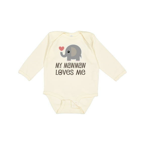 Inktastic My Mawmaw Loves Me Baby Grandchild Boys or Girls Long Sleeve Baby Bodysuit