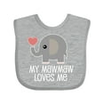 thumbnail image 1 of Inktastic My Mawmaw Loves Me Grandchild Gift Boys or Girls Baby Bib, 1 of 4
