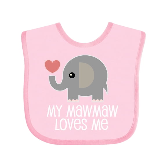 Inktastic My Mawmaw Loves Me Grandchild Gift Boys or Girls Baby Bib