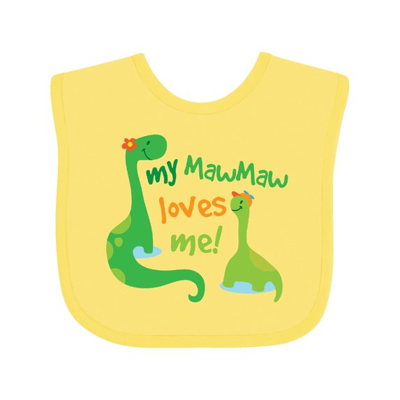 Inktastic My Mawmaw Loves Me Grandson Boys Baby Bib