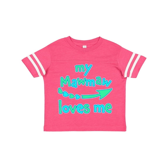 Inktastic My Mawmaw Loves Me- blue and green arrow hearts Boys or Girls Toddler T-Shirt
