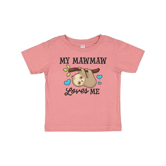 Inktastic My Mawmaw Loves Me with Sloth and Hearts Boys or Girls Baby T-Shirt