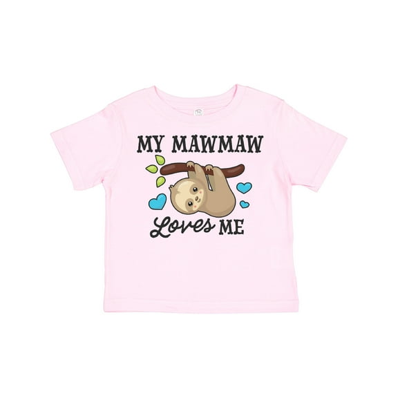 Inktastic My Mawmaw Loves Me with Sloth and Hearts Boys or Girls Toddler T-Shirt