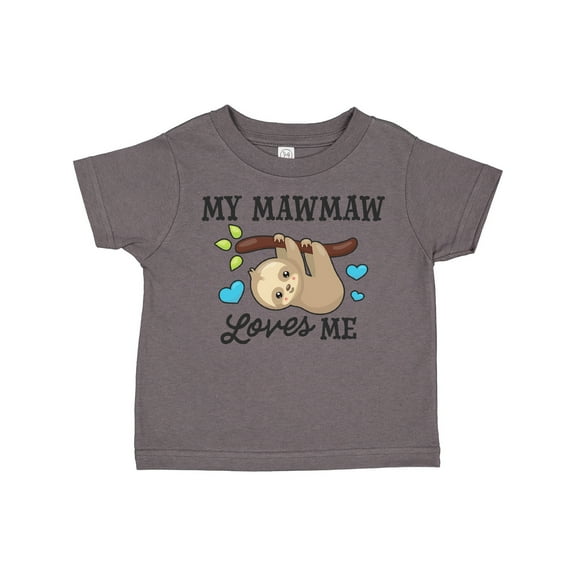Inktastic My Mawmaw Loves Me with Sloth and Hearts Boys or Girls Toddler T-Shirt