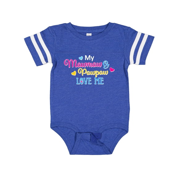 Inktastic My Mawmaw and Pawpaw Love Me with Hearts Boys or Girls Baby Bodysuit