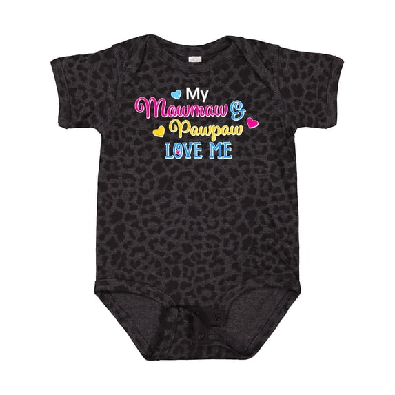 Inktastic My Mawmaw and Pawpaw Love Me with Hearts Boys or Girls Baby Bodysuit
