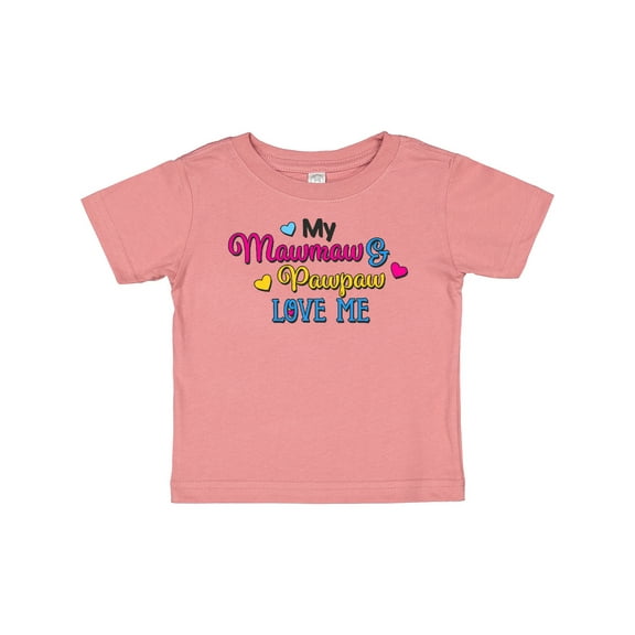 Inktastic My Mawmaw and Pawpaw Love Me with Hearts Boys or Girls Baby T-Shirt