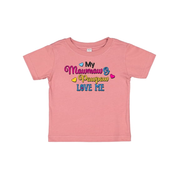 Inktastic My Mawmaw and Pawpaw Love Me with Hearts Boys or Girls Baby T-Shirt