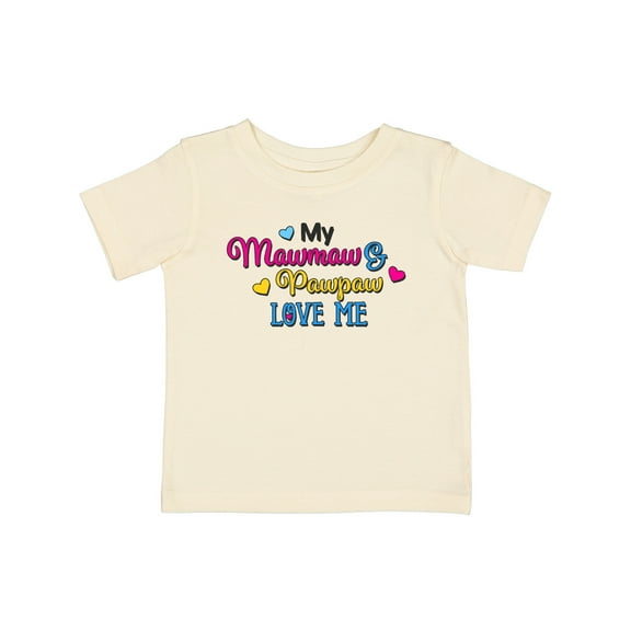 Inktastic My Mawmaw and Pawpaw Love Me with Hearts Boys or Girls Baby T-Shirt