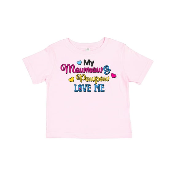 Inktastic My Mawmaw and Pawpaw Love Me with Hearts Boys or Girls Toddler T-Shirt