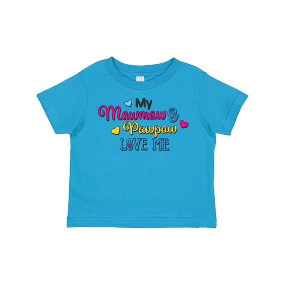 Inktastic My Mawmaw and Pawpaw Love Me with Hearts Boys or Girls Toddler T-Shirt