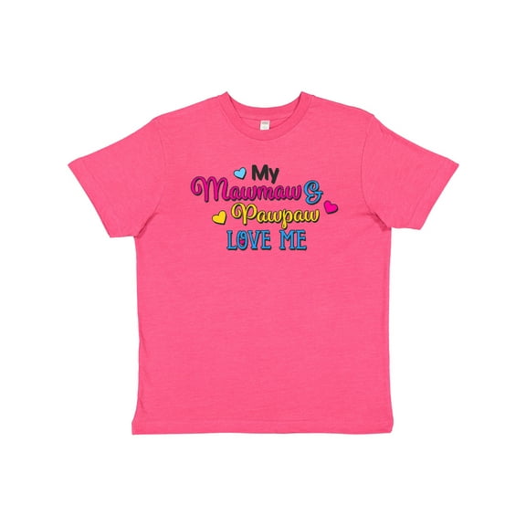 Inktastic My Mawmaw and Pawpaw Love Me with Hearts Youth T-Shirt