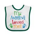 thumbnail image 1 of Inktastic My Meema Loves Me Boys or Girls Baby Bib, 1 of 4