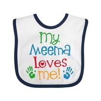 Inktastic My Meema Loves Me Boys or Girls Baby Bib