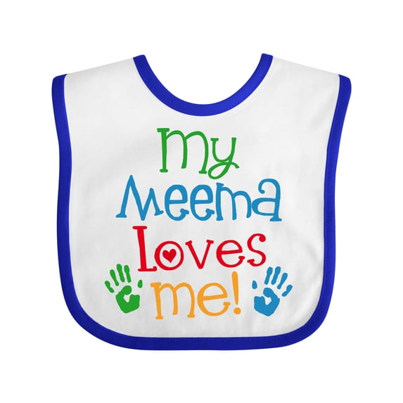 Inktastic My Meema Loves Me Boys or Girls Baby Bib