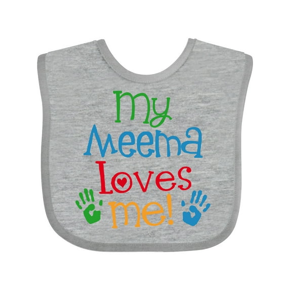 Inktastic My Meema Loves Me Boys or Girls Baby Bib