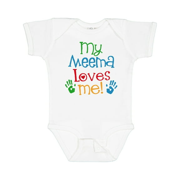 Inktastic My Meema Loves Me Boys or Girls Baby Bodysuit