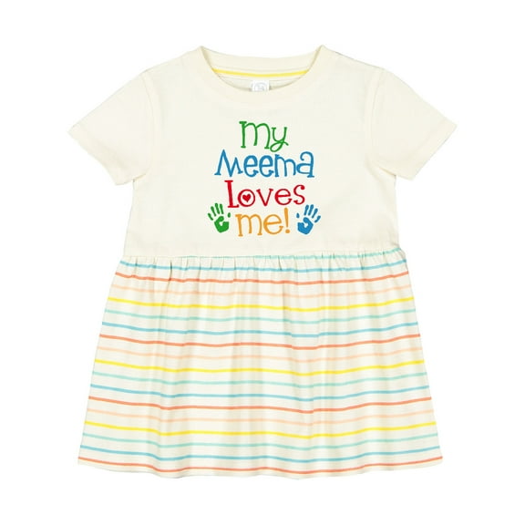 Inktastic My Meema Loves Me Girls Baby Dress