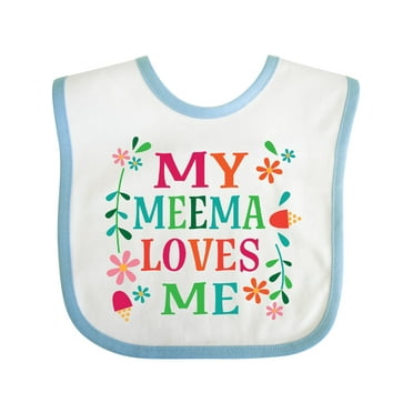 Inktastic My Meema Loves Me Girls Girls Baby Bib