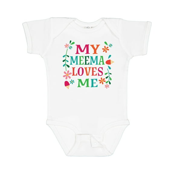 Inktastic My Meema Loves Me Girls Girls Baby Bodysuit