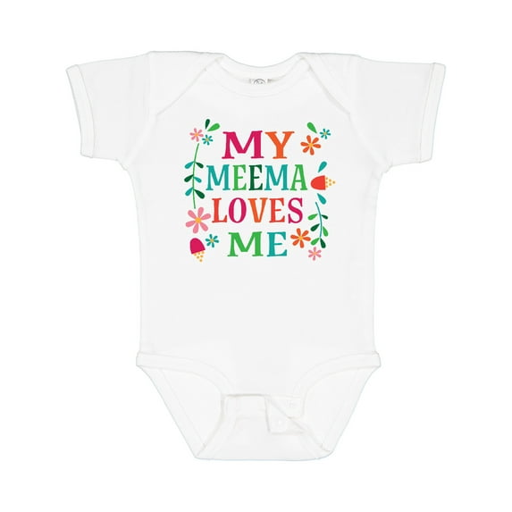 Inktastic My Meema Loves Me Girls Girls Baby Bodysuit