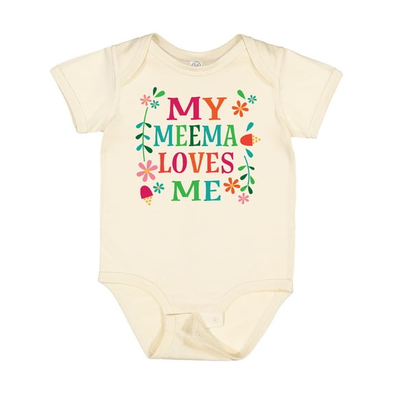 Inktastic My Meema Loves Me Girls Girls Baby Bodysuit