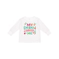 thumbnail image 1 of Inktastic My Meema Loves Me Girls Girls Long Sleeve Toddler T-Shirt, 1 of 5