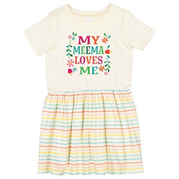 Inktastic My Meema Loves Me Girls Girls Toddler Dress