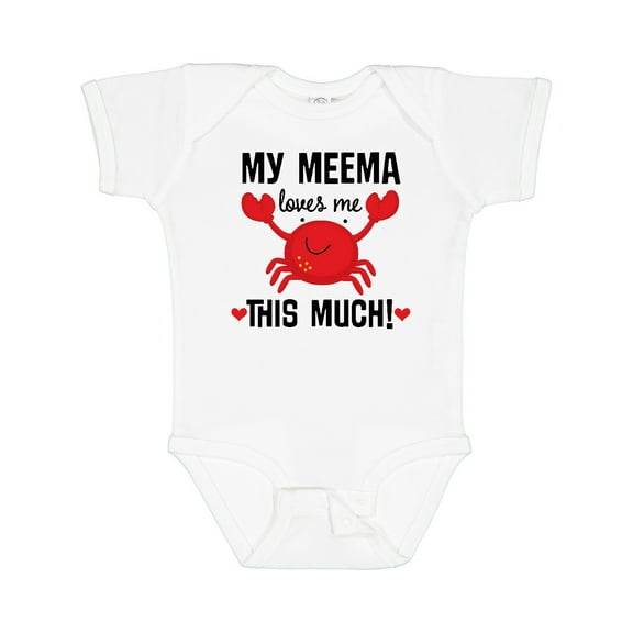 Inktastic My Meema Loves Me Grandson Boys or Girls Baby Bodysuit
