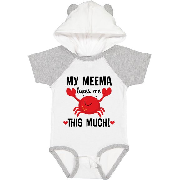 Inktastic My Meema Loves Me Grandson Boys or Girls Baby Bodysuit