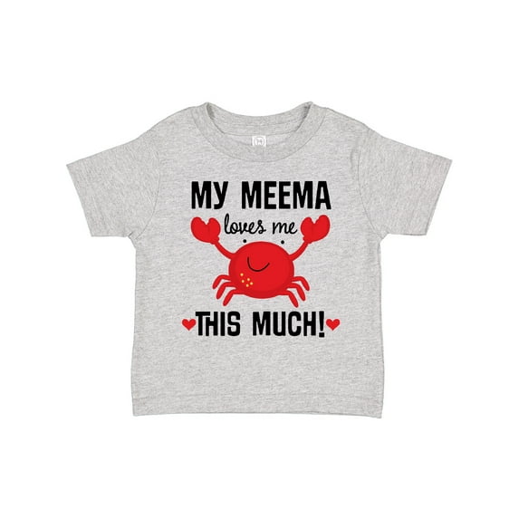 Inktastic My Meema Loves Me Grandson Boys or Girls Toddler T-Shirt