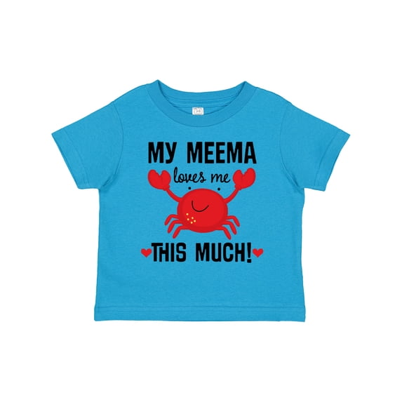 Inktastic My Meema Loves Me Grandson Boys or Girls Toddler T-Shirt
