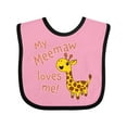 thumbnail image 1 of Inktastic My Meemaw Loves Me- Cute Giraffe Boys or Girls Baby Bib, 1 of 4