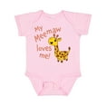 thumbnail image 1 of Inktastic My Meemaw Loves Me Cute Giraffe Boys or Girls Baby Bodysuit, 1 of 5